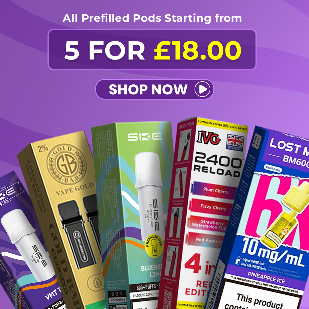 All Prefilled Pods Mobile View Banner for Refillnpods