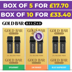 Gold Bar Reload Prefilled Pods Box of 10