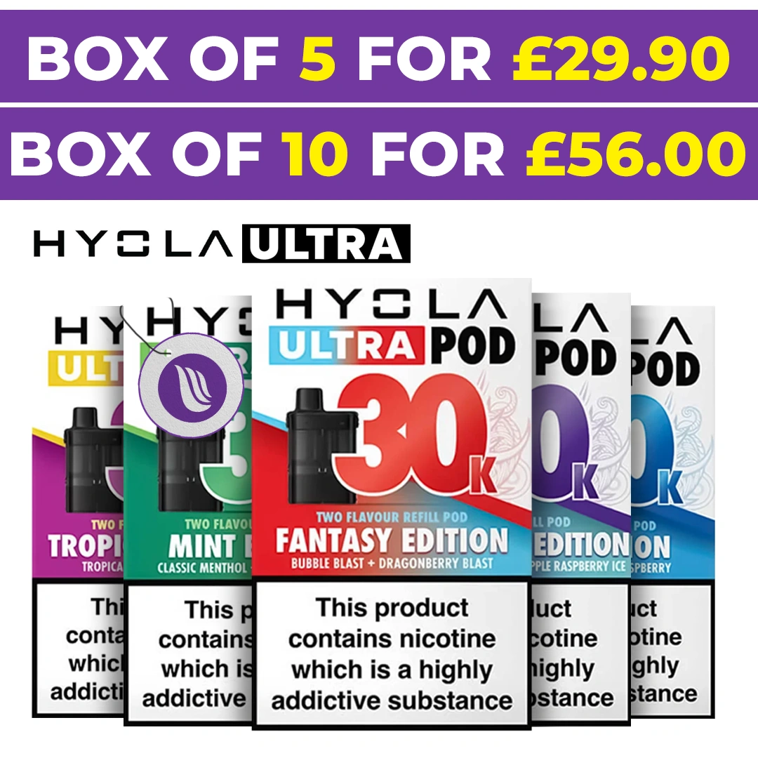Hyola Ultra 30k Puffs Prefilled Replacement Pods - Pack of 5