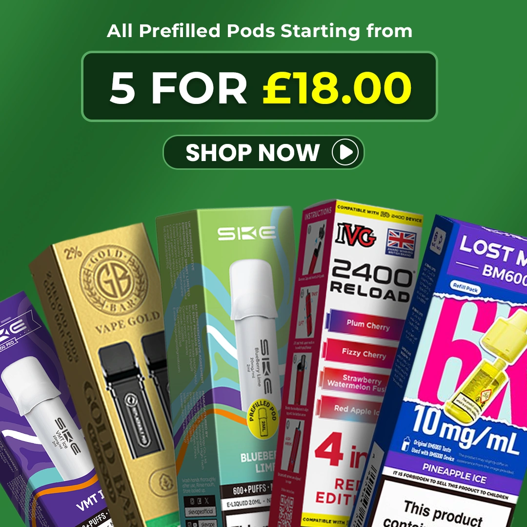 All Prefilled Pods Offer Mobile View banner for Refillnpods