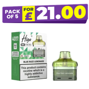 Higo BB 4000 Blue Razz Lemonade Refill Pods