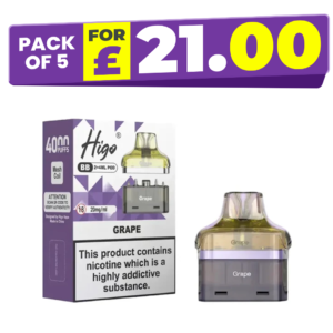 Higo BB 4000 Grape Refill Pods