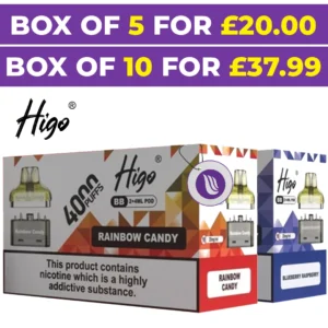 Higo BB 4000 Puffs Prefilled Pods - Box of 5