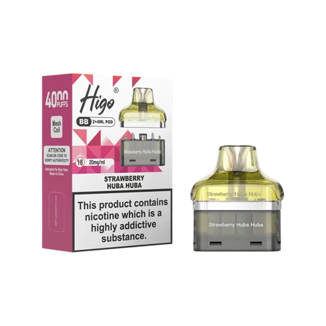 Higo BB 4000 Strawberry Huba Huba Refill Pods
