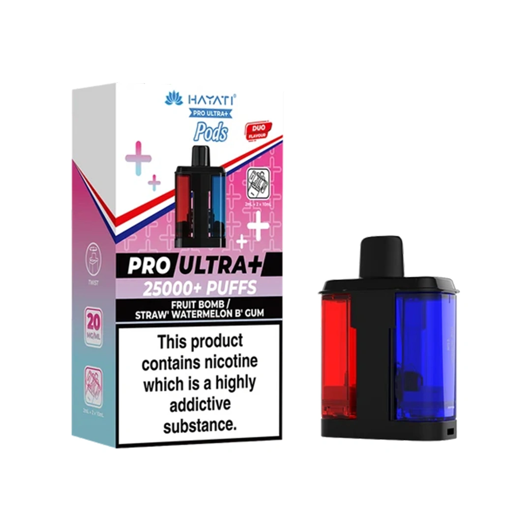Hayati Pro Ultra Plus Fruit Bomb / Straw' Watermelon B'Gum Refill Pods