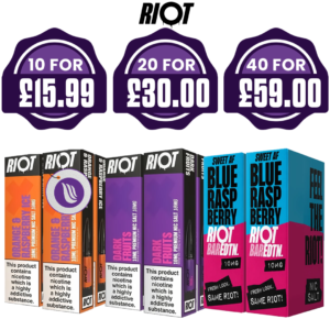Riot Squad Nic Salt E-Liquids Box of 10 & 20