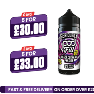 Doozy Seriously Pod Fill Blackcurrant Passion 100ml Shortfill E-Liquid