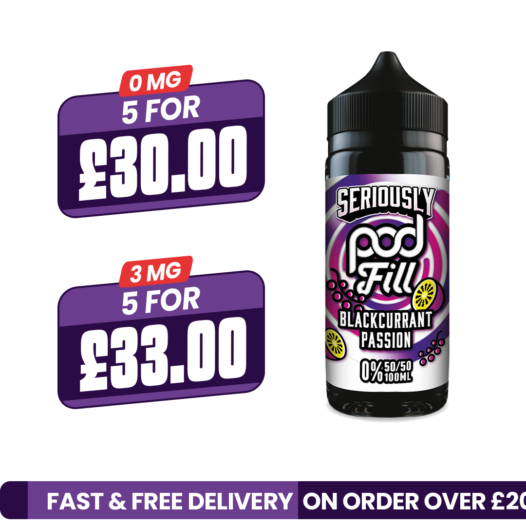 Doozy Seriously Pod Fill Blackcurrant Passion 100ml Shortfill E-Liquid