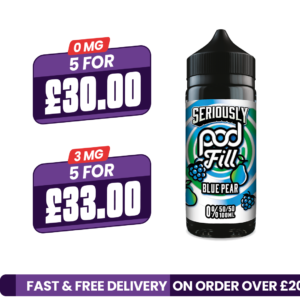 Doozy Seriously Pod Fill Blue Pear 100ml Shortfill E-Liquid