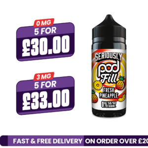 Doozy Seriously Pod Fill Fresh Pineapple 100ml Shortfill E-Liquid