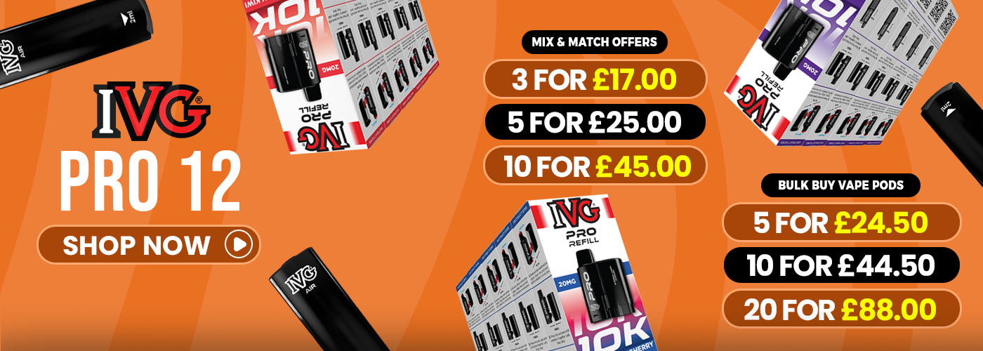 IVG Pro 12 Pods Banner for Refillnpods