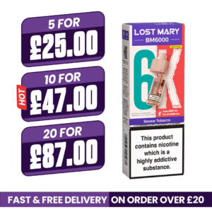 Lost Mary BM6000 Snoow Tobacco Prefilled Refill Pods