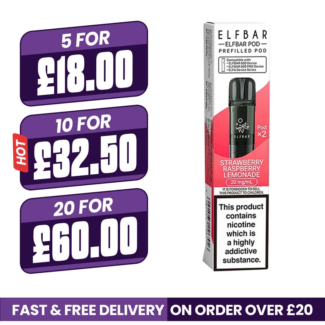 Elf Bar 600 Strawberry Raspberry Lemonade Prefilled Pods